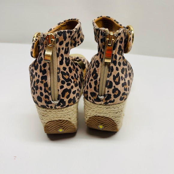 Volatile leopard knotted shewolf espadrille wedges size 9 - Picture 3 of 6